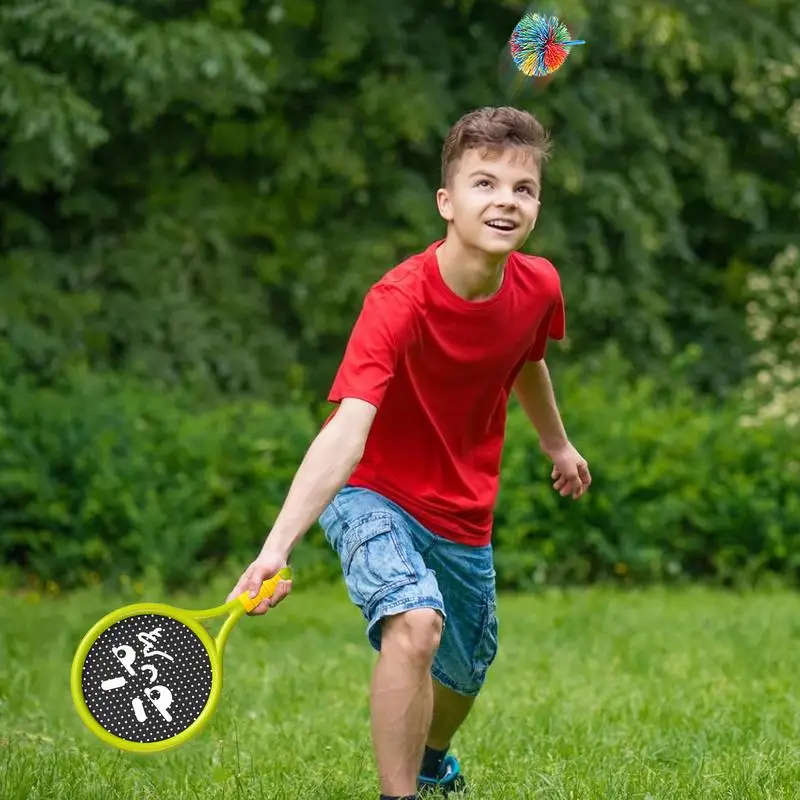 Raquettes de badminton pour enfants, raquette de tennis multifonctionnelle, fournitures de fitness pour enfants, jouets de sport interactifs, 2 pièces