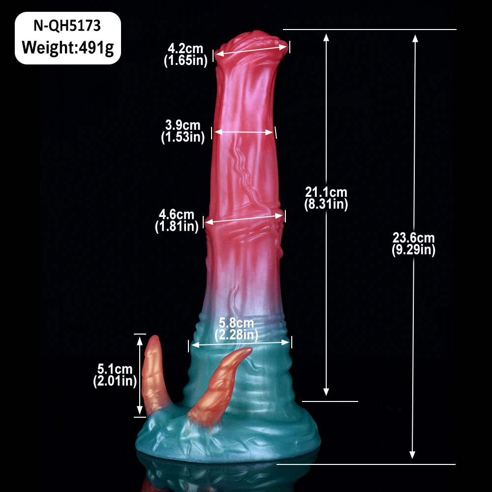 FAAK Silicone Horse Dildo With Sucker Multi Color Fantasy Dragon Penis Sex Toys For Women Female Masturbator Anal Plug