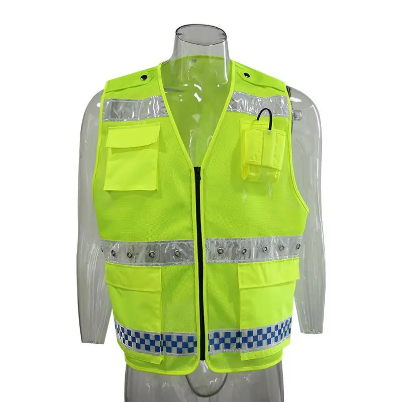 BA-C15 LED Flash Light Vest Road Traffic Safety Night Duty Warning High Light Reflection