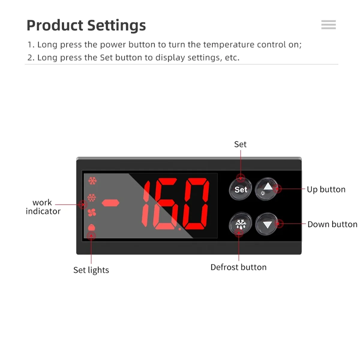 

Thermostat Switch Digital Thermostat Hygrostat Temperature Humidity Controller AC220V Regulator Heating Cooling Control ECS-961N
