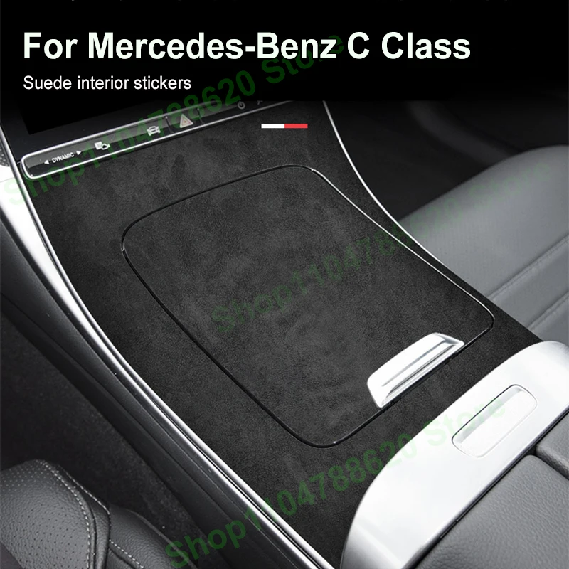 

For Mercedes-Benz C Class Interior Central Control Gear Sticker Door Trim Protective Flim Car Decoration Window Lift