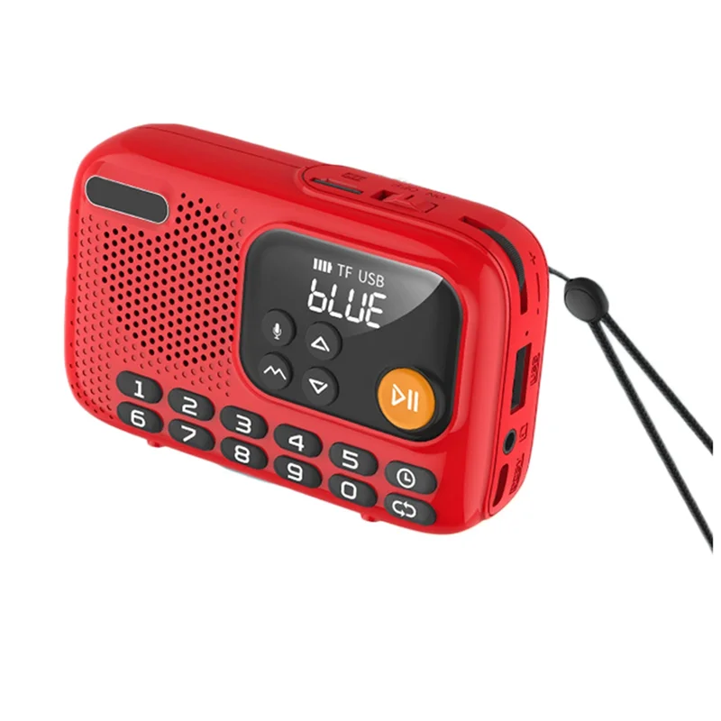 SQPP-ポータブル FM ラジオワイヤレス Bluetooth スピーカーレコーダー Withled スクリーンサポート TF カード U ディスク Forhome 屋外 A