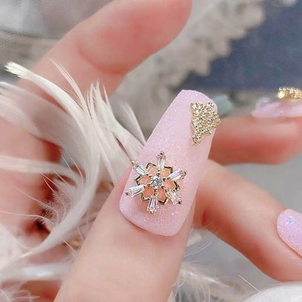 Accessories Zircon Nail Ornament 3D Nail Jewelry Snowflake Nail Rhinestones Christmas Nail Drills Christmas Nail Decorations