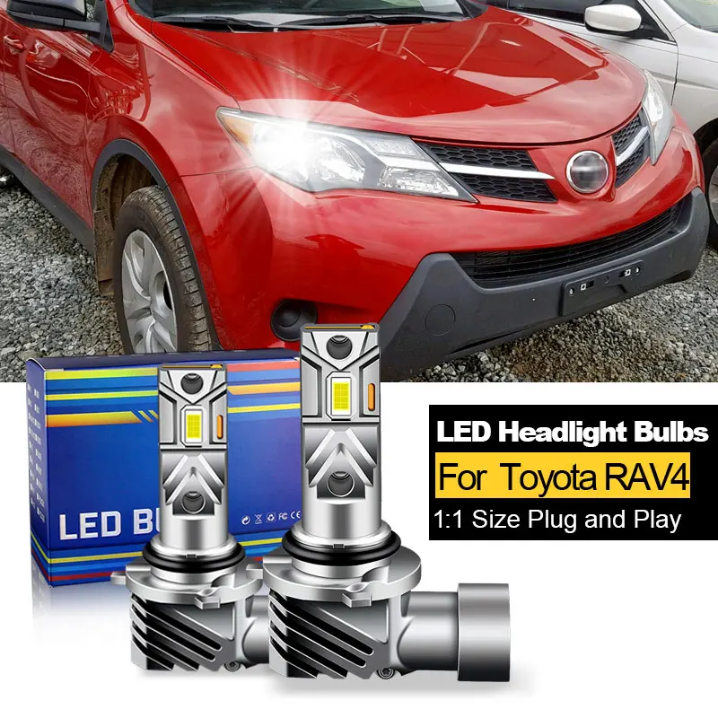 2PCS CANbus For Toyota RAV 4 RAV4 2013-2018 LED Headlights 9005 HB3 High Low Beam 12V BulbS 20000LM Halogen Replacement Light