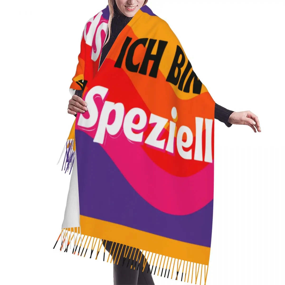 

Custom P-paulaners Spezi Love Scarf Wrap Women Long Winter Fall Warm Tassel Shawl Unisex Drink Lover Scarves