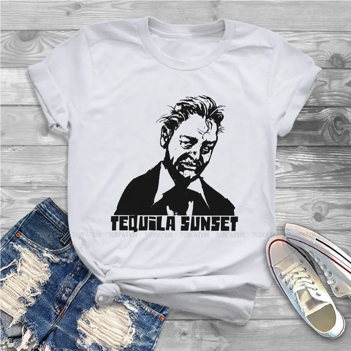 Tequila Sunsut A Man Character Black Vintage  Newest TShirts Disco Elysium Revachol RPG Game Girl T Shirt  Oversized 4XL