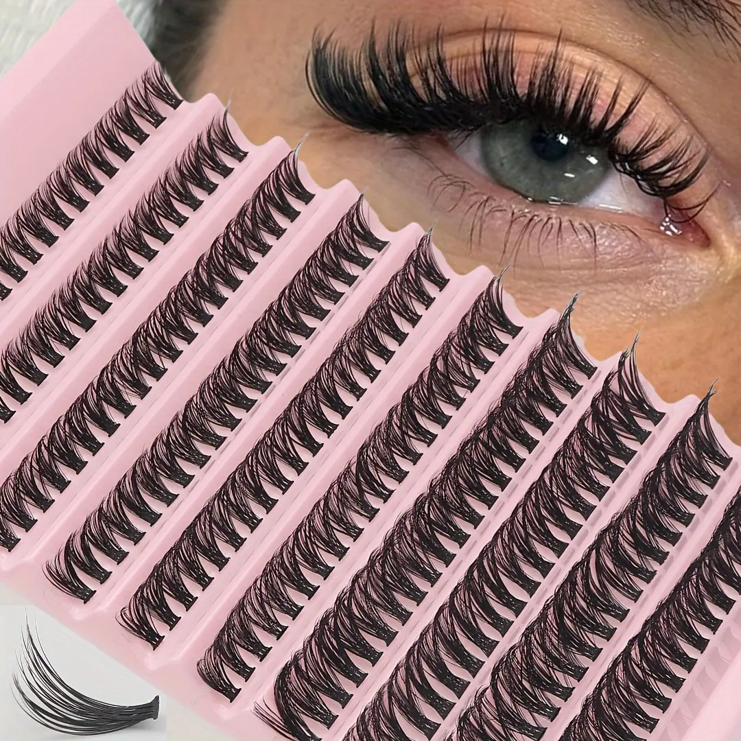 DIY Russian Lash Extensions Fox Eye Lift False Eyelashes Dramatic Long Clusters Soft Comfortable Reusable Individual Lashes