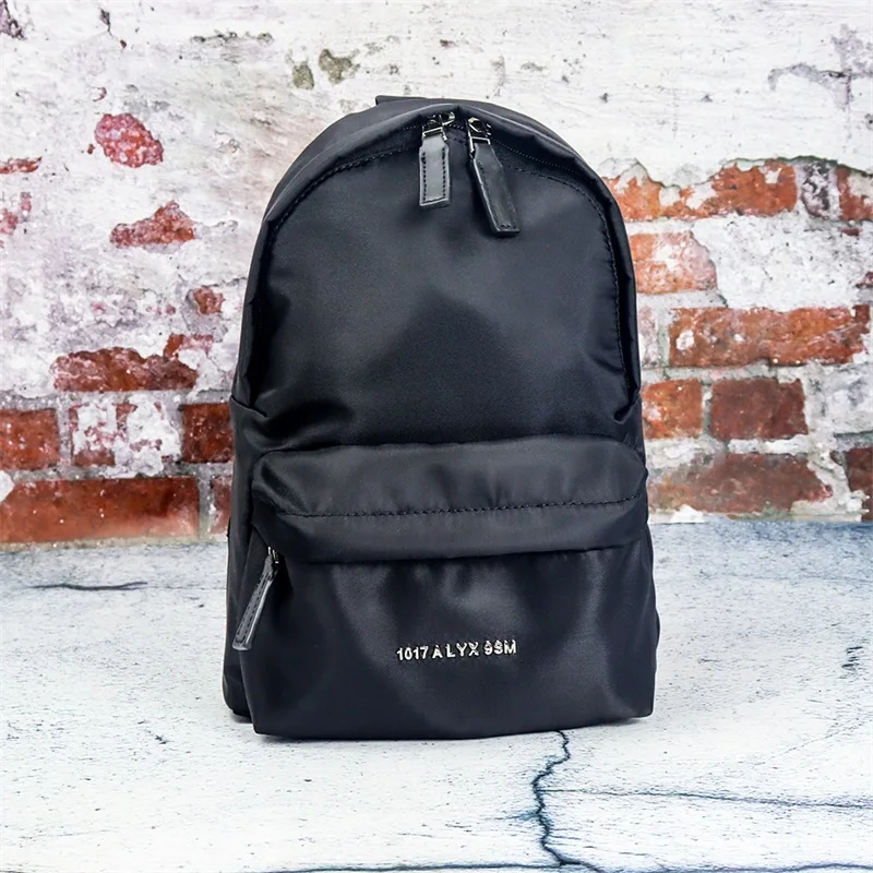 25ss 1017 ALYX 9SM Czarne plecaki Zamek błyskawiczny Torba na komputer o dużej pojemności 1:1 Wysokiej jakości męski pakiet funkcyjny Alyx
