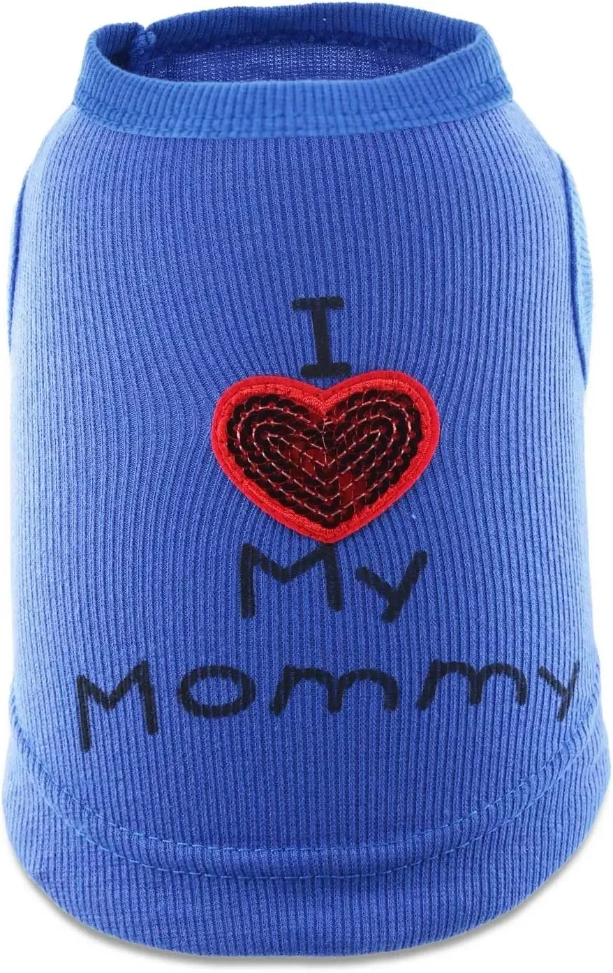

I Love My Mom Mommy Dad Daddy Small XXS Dog Shirt Mommy Shirt Puppy T Shirts Small Dogs Daddy Clothes