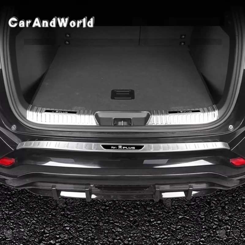 Stainless Rear Door Sill Plate Tail Gate Pedal Protector Cover Trims Car Accessories For BYD SONG PLUS SEAL U EV DM-i 2023-2026