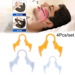 4Pcs/2 10Pcs Silicone Anti-Snoring Corrector Snore Prevention Gadget Women's Anti-Snore Device Snore Elimination Nose Clip