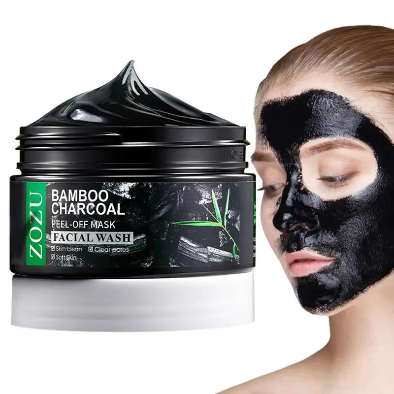 

100g Bamboo Charcoal Blackhead Remover Blackhead Face Cleanser Peel Off Nose Pore Cleanser Purifying Nasal Wing For Nose