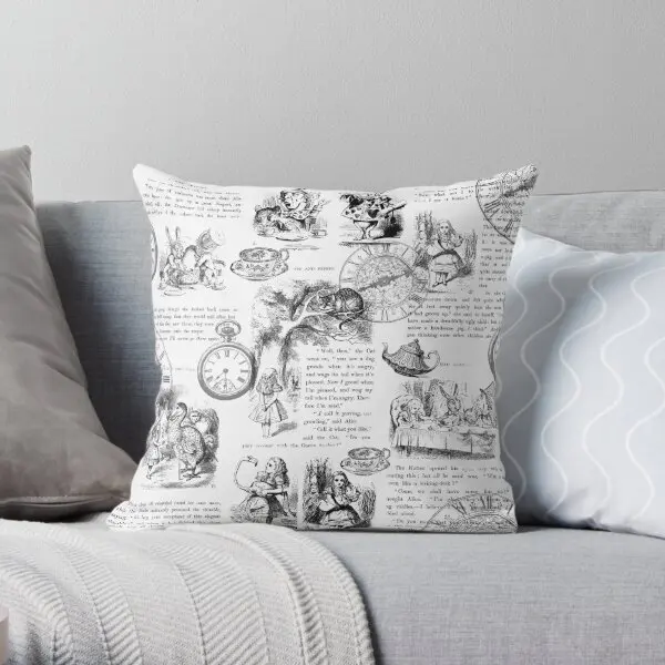 Alice Pages  Printing Throw Pillow Cover Case Comfort Decor Cushion Fashion Office Throw Bedroom Pillows not include One Side