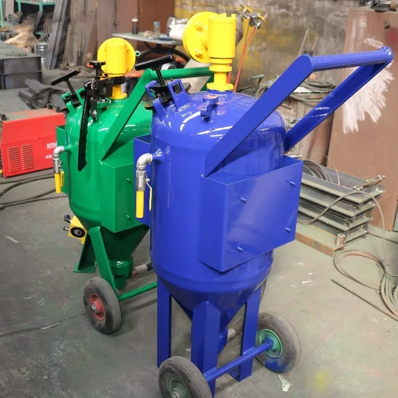 Small Chemical Resistant Sandblaster Special Liner Design Sandblasting Machine for Corrosive Abrasive Material Use
