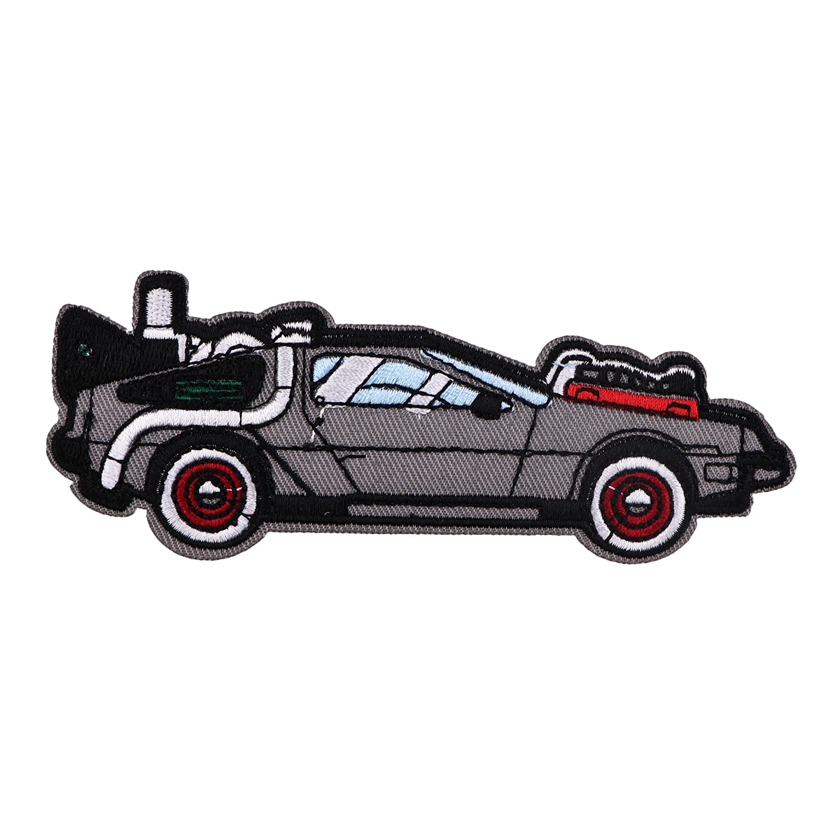 Back to Future Patches On Clothes Cartoon Car Embroidered Patches Creative Movie Badges Iron On Patch DIY Clothing Accessories