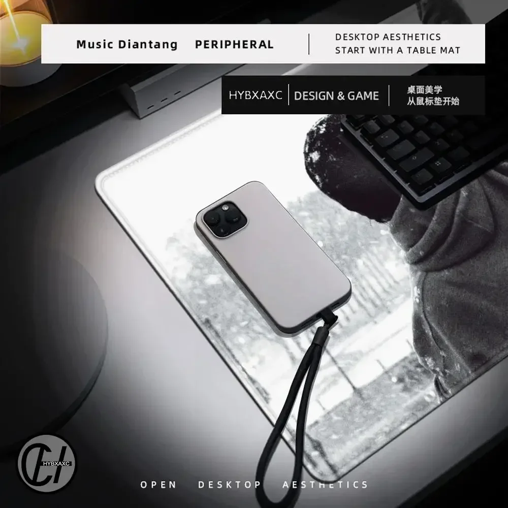 Alfombrilla de ratón de película R-Rocky Balboa para Gamer, alfombrilla de ratón antideslizante profesional, alfombrilla para teclado de ordenador con borde de bloqueo