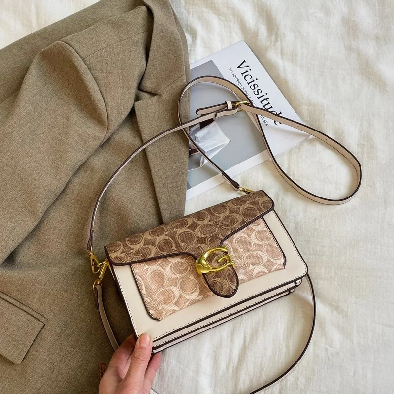 Famous Fashion Style Crossbody Bag Vintage Minimalist Leather Purse With Luxury Letter Logo & Large Capacity Tote Design