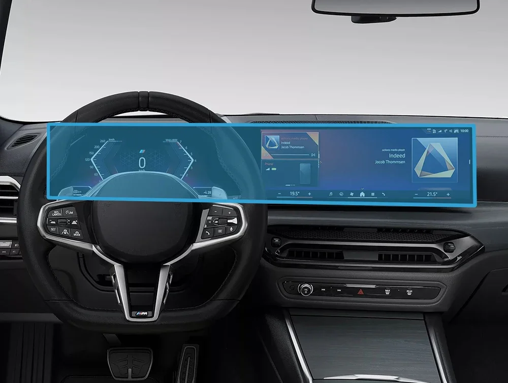 Vorgeschnittene TPU-Innenraum-PPF-Folie für BMW 3er Serie G20 G21 2023-2024, transparenter Schutz für Armaturenbrett, Navigationsbildschirm und Innenverkleidung. – Detail 3