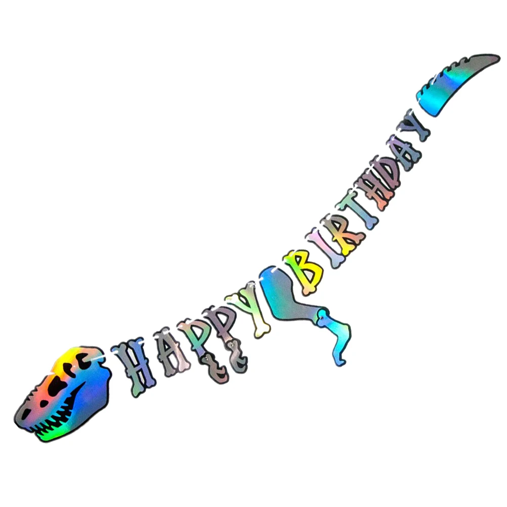 

Birthday Party Decoration Card Single Sided Dinosaur Shape Flags Premium Material Adjustable Size Hanging Adornment
