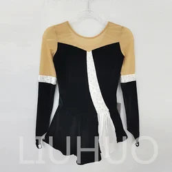 LIUHUO Ice Figure Skating Dress Girls Women Teens Stretchy Spandex Competition Wholesale