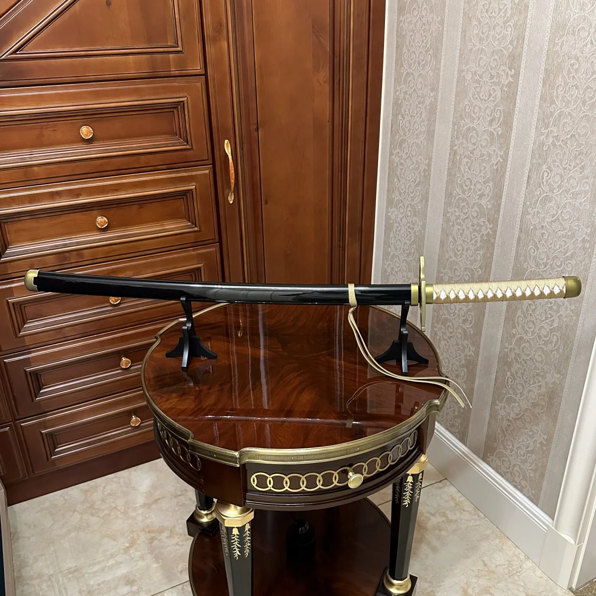 39.3インチ ブリーチ ウルキオラ 木製刀 剣 オリジナル侍刀 忍者 日本刀 コスプレアクセサリー 小道具 おもちゃ