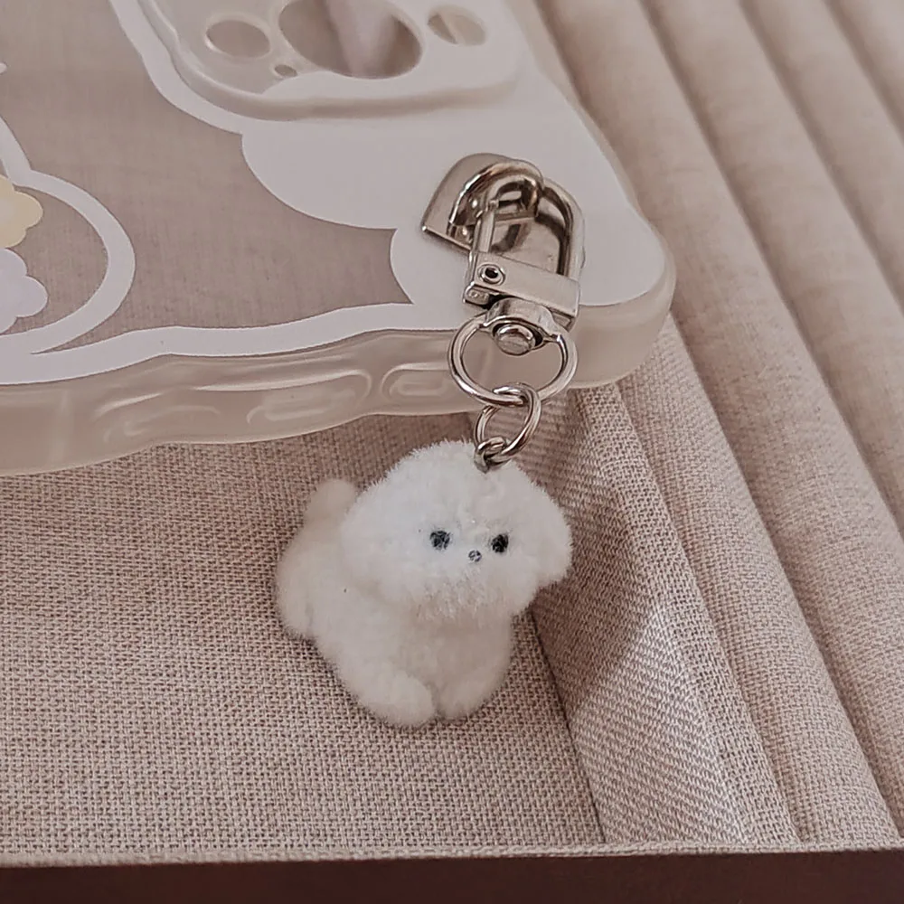 2 قطعة الأوروبية والأمريكية المخملية كاواي الكلب مفتاح سلسلة سيارة كيرينغ الكورية حقيبة الهاتف قلادة حفلة هدية لصديق الأسرة عاشق