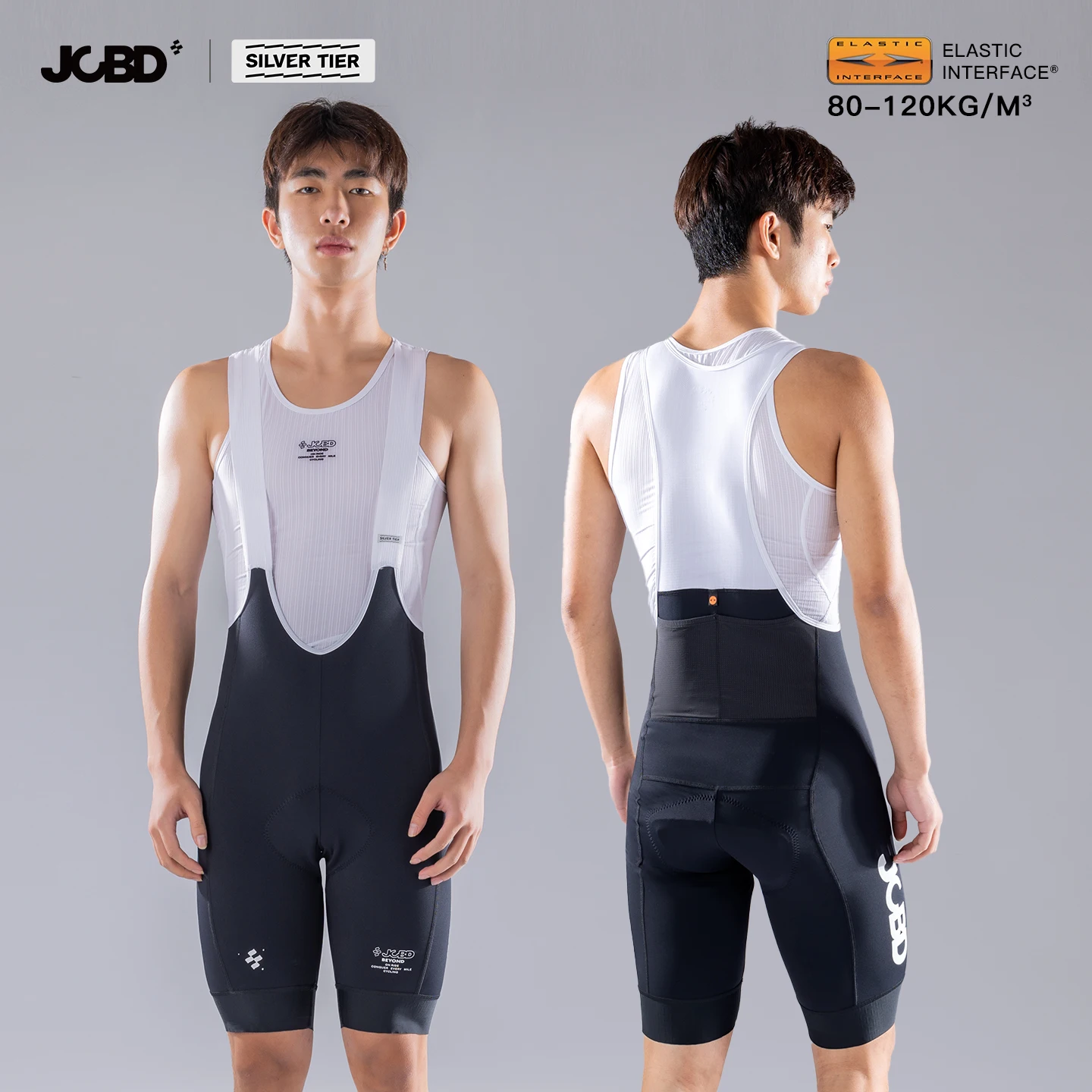 JCBD Cycling Bib Shorts for Men 120KG/M³ EIT Chamois Padding Competitive Racing Compression Breathable Aero Pro Road Bike Shorts