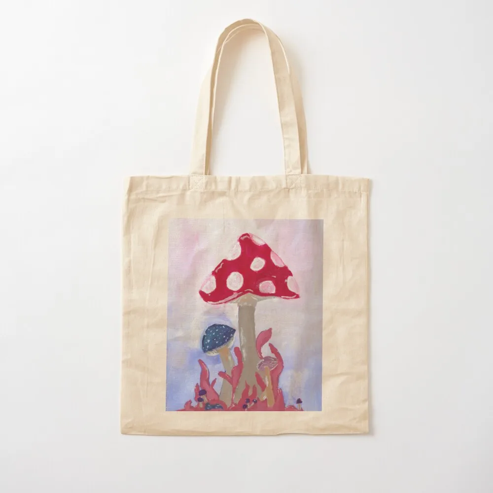 

Whimsical Shrooms Tote Bag Custom bag foldable reusable bag shopping Canvas Tote