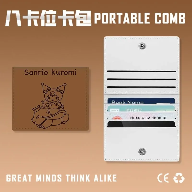 Chiikawa Card Holder KT Cat Cartoon PU Multi Slot Wallet Bag Driver's License Credit Bank Card Compact Portable Birthday Gift