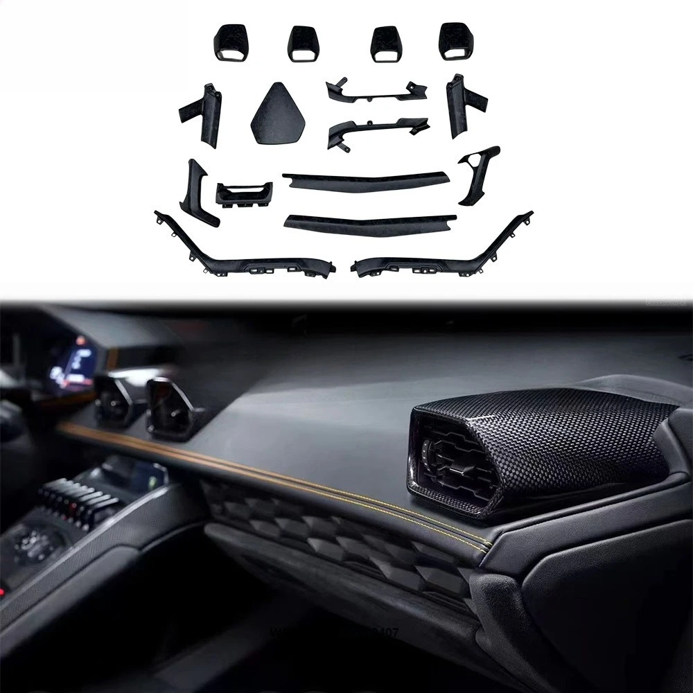 Dry Carbon Fiber Interior Kit for Huracan LP580 LP610 EVO Steering Wheel Console Trim OEM Fitment Parts