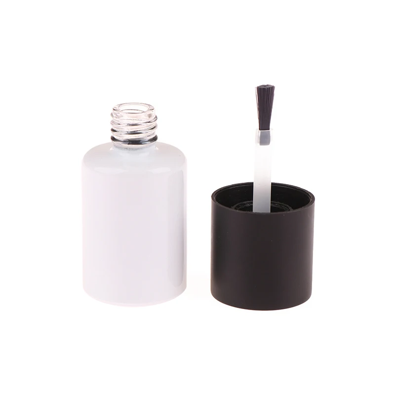 10ml Empty Transparent Glass Nail Polish Bottle Empty With Lid Brush Cosmetic Containers Nail Glass Bottles With Brush