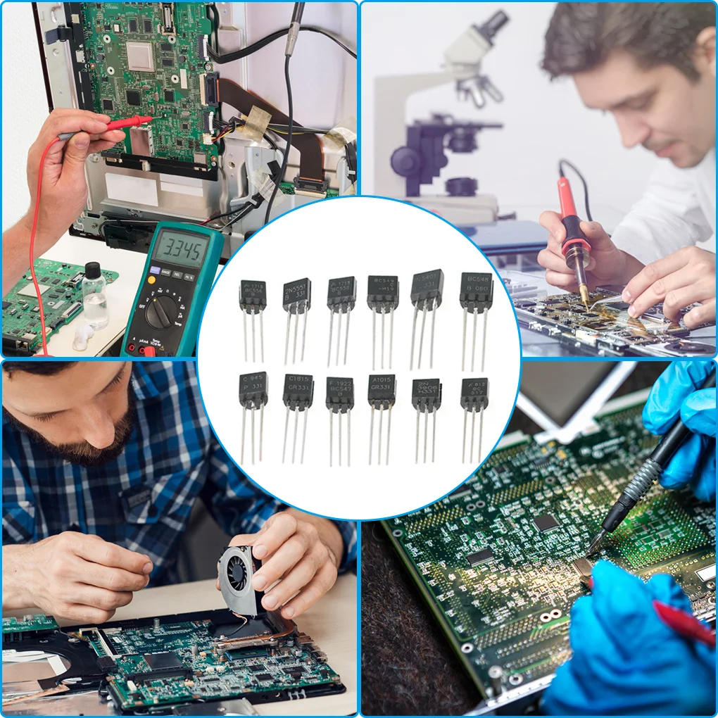 900 Pieces/Set Triode Transistor Portable Detachable TO-92 Professional Aluminium Low Power Electronic Transistors
