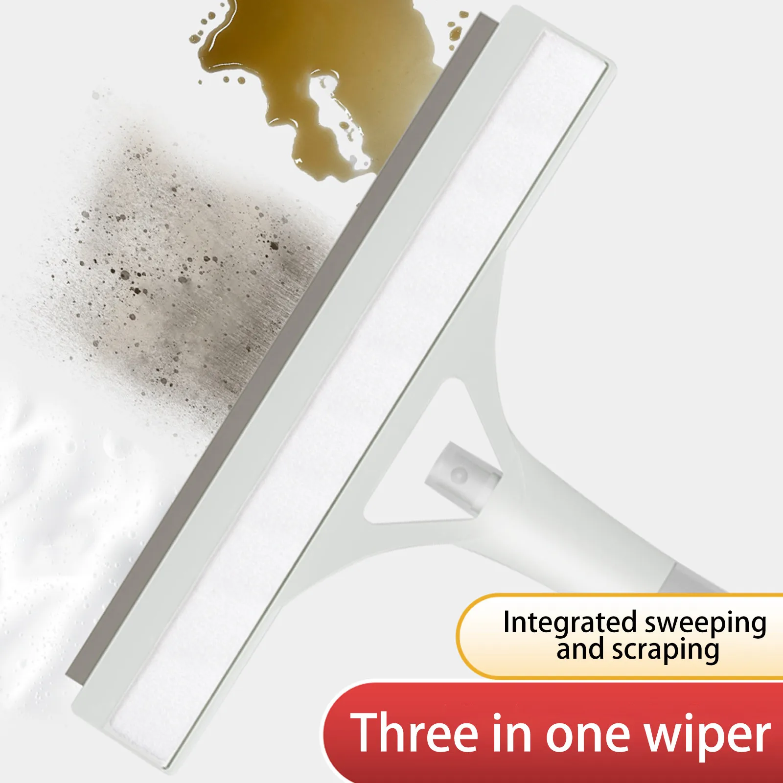 Shower Squeegee Three-In-One Silicon Shower Squeegee Household Bathroom Window Mirror Glass Cleaning Tool For Home