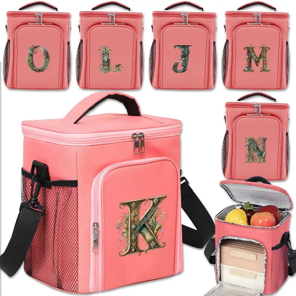 

Lunch Carry Bag Lunch Bags Portable Thermal Food Box Graphic Letter Pattern Series Durable Waterproof Cooler Insulated Case