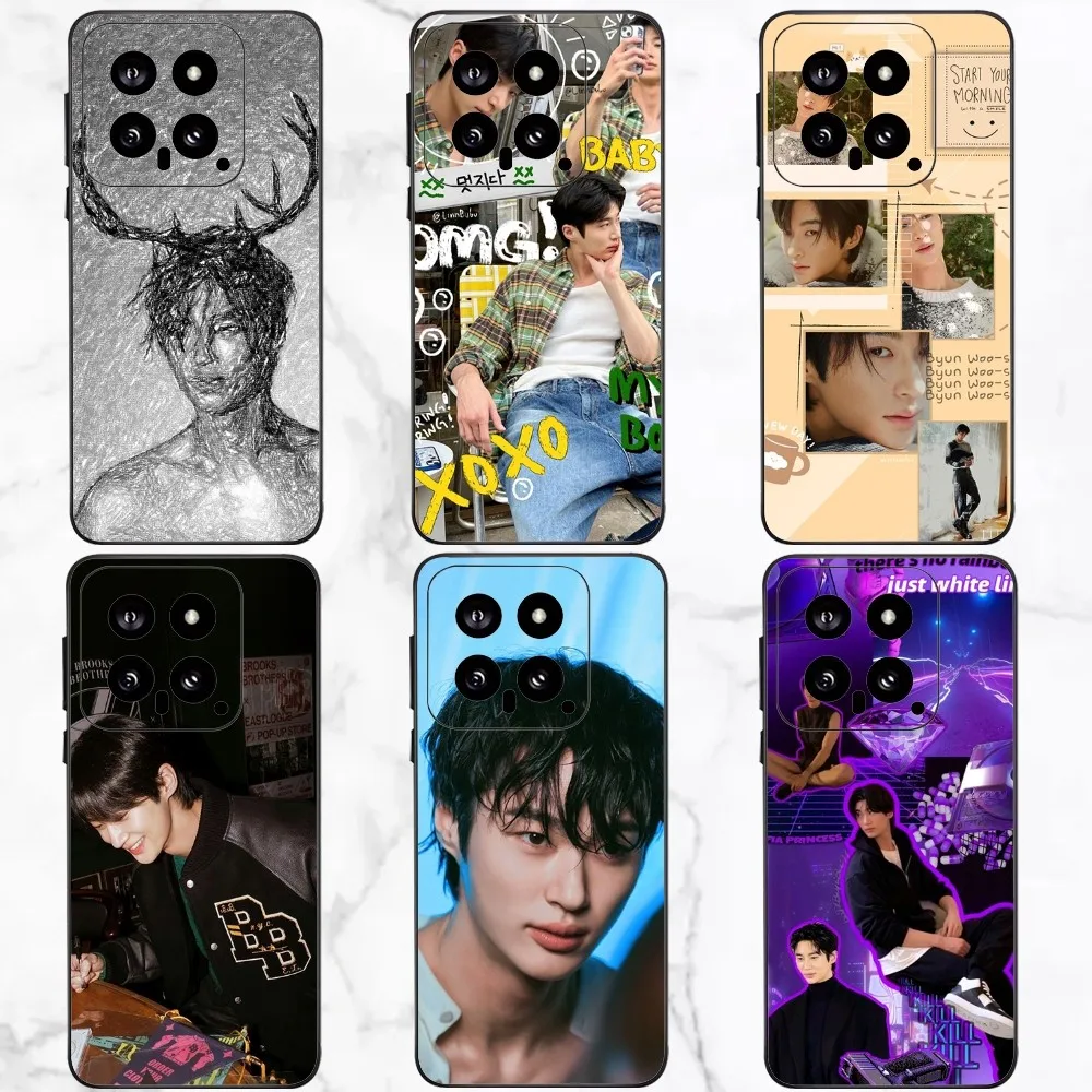 Byeon Woo Seok Korea Actor Phone Case For Xiaomi 11 Redmi Note 11 5G 8T 9A 9 10T Note8Pro Note9 12SUltra Black Case