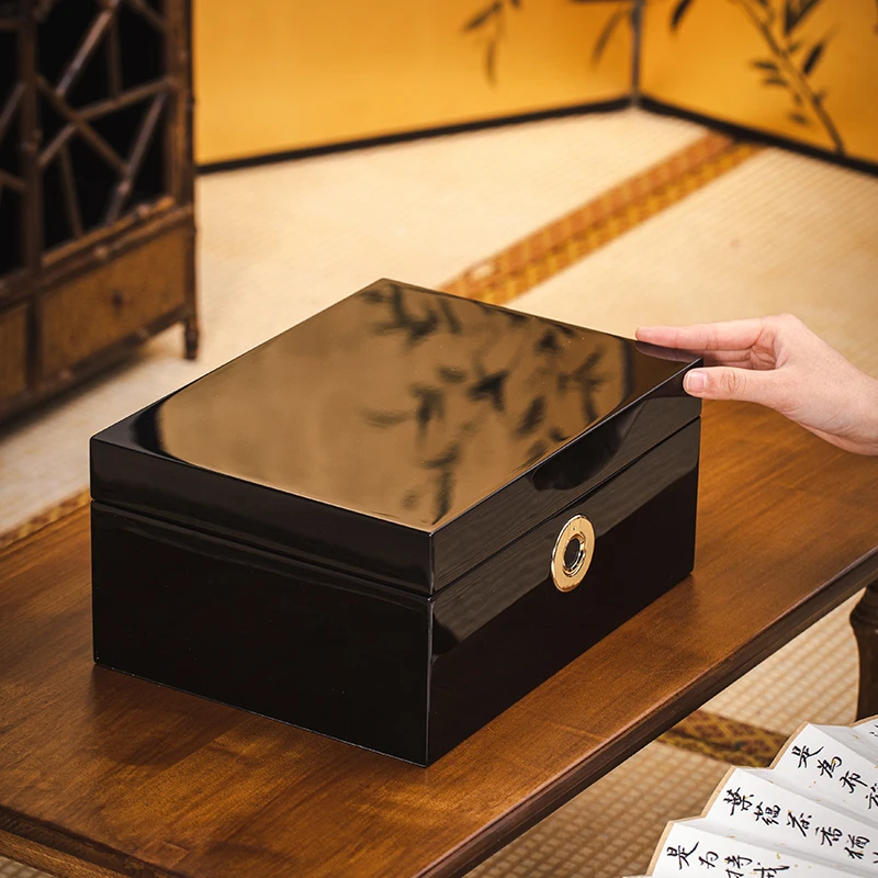 High Quality Smart Luxury Rectangle Washable Modern Fingerprint-Sensing Magnetic Snap Jewelry Box