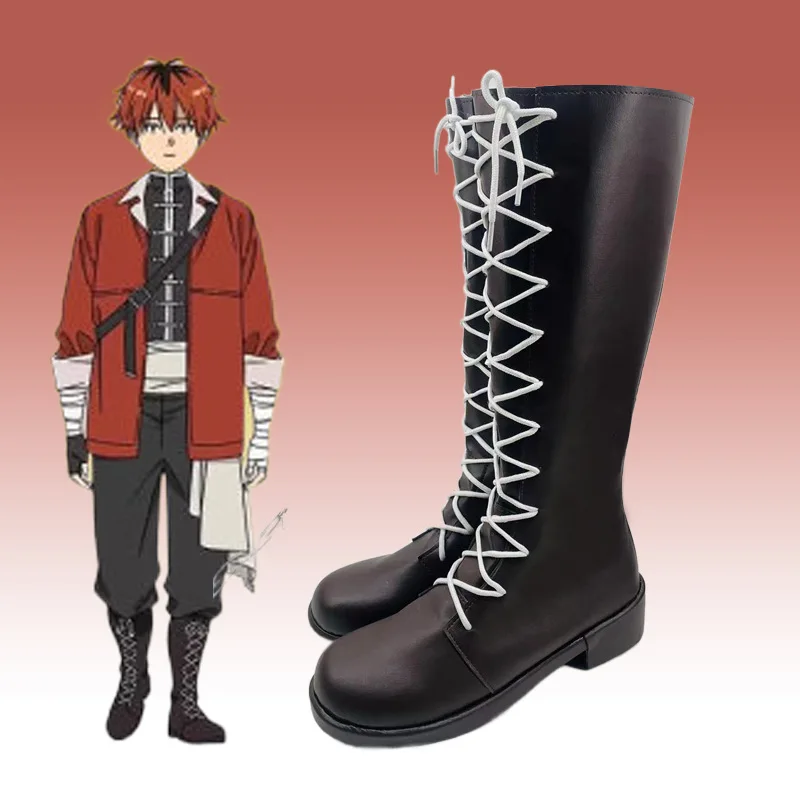 Anime Sousou No Frieren Stark Cosplay Shoes Anime Cos Long Boots Cosplay Costume Prop Shoes for Halloween Party Accessories