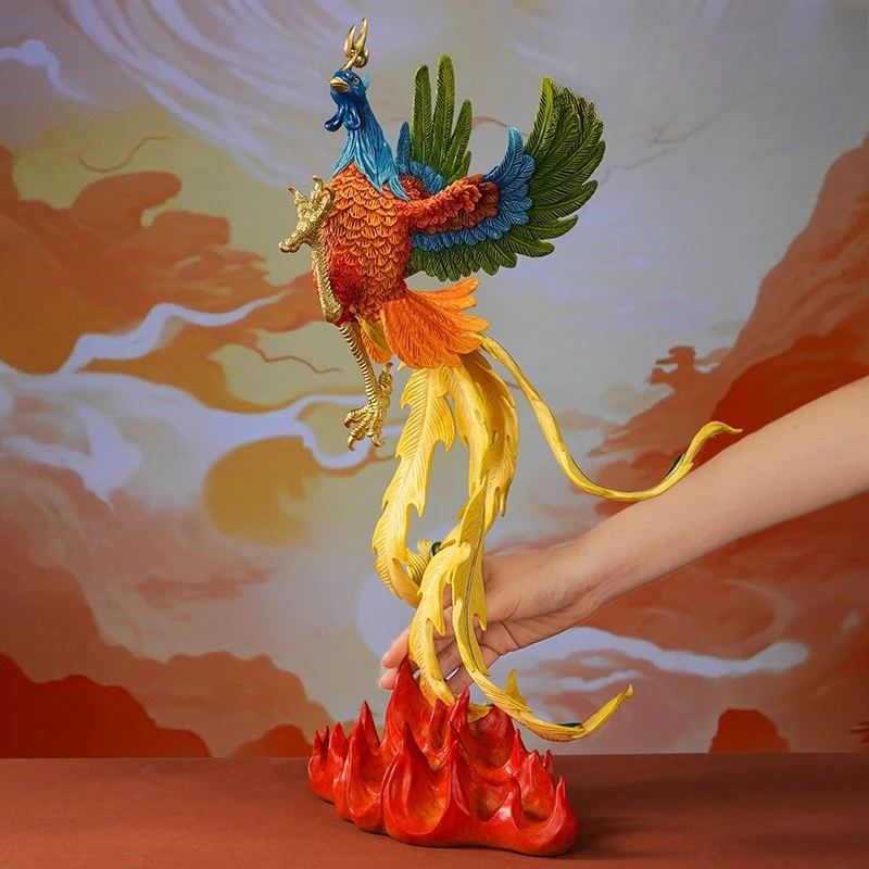 Brass ornaments, home accessories, copper crafts, phoenix vermilion bird, housewarming gifts