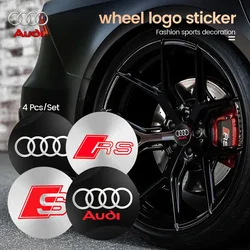 4pcs 56mm Car Wheel Center Cap Logo Hub Badge Rims Sticker For Audi S line Sline A4 A5 A7 S4 RS4 A6 TT A1 A2 A3 Q1 Q2 Q3 Q5 Q8