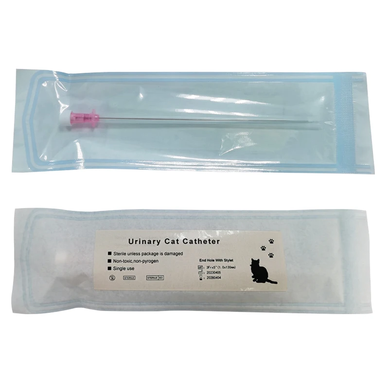 GooDoctor Vet Hole Types Animal PVC Medical Cat Dog Disposable Urinary Foley Veterinary Catheter with Stylet