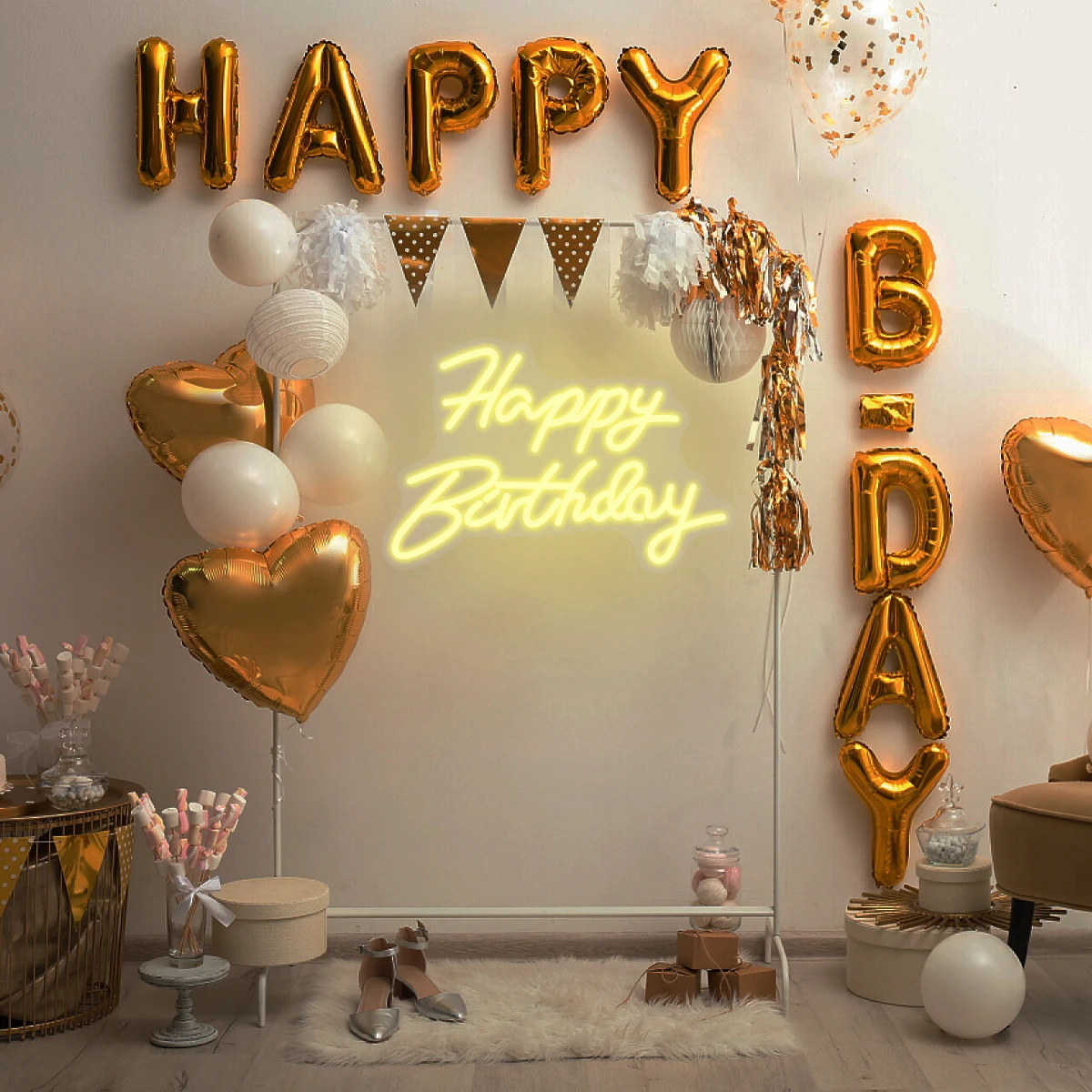 Buon compleanno LED neon sign art neon sign decorazione personalizzata neon night bar insegna illuminazione decorazione della parete