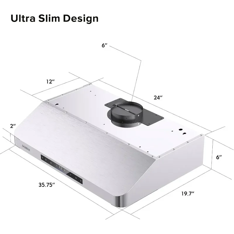 Under Cabinet Range Hood 30 Inch,900 CFM Stainless Steel with 4 Speed Exhaust Fan Gesture Sensing/Touch/Remote Control