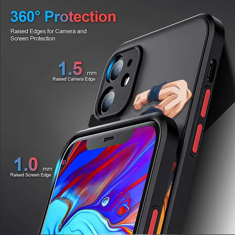 Clear Matte Phone Case For Apple iPhone 15 14 13 12 11 Pro Max 13 12 Mini XS Max XR X 7 8 6 Plus Anime Super Dragons Balls Cover