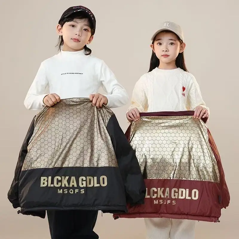 

4-15 Years Children's Cotton Jacket Winter New Boys and Girls' Thick Western Style Warm Hooded Coat Teen Parka 110-170cm