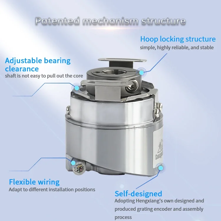 KM39 10mm blind shaft 6000rpm binary absolute encoder 16 bit multi-turn rotary encoder for servo motor Motion Control