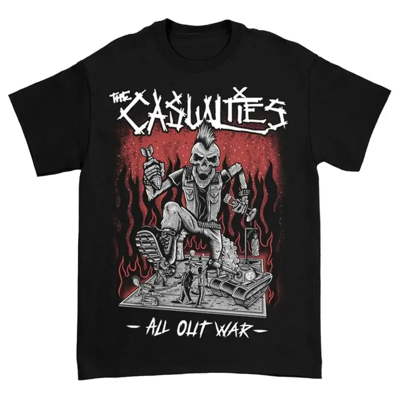 Vtg THE CASUALTIES Band For Fans Cotton Black T Shirt S 5XL MM968