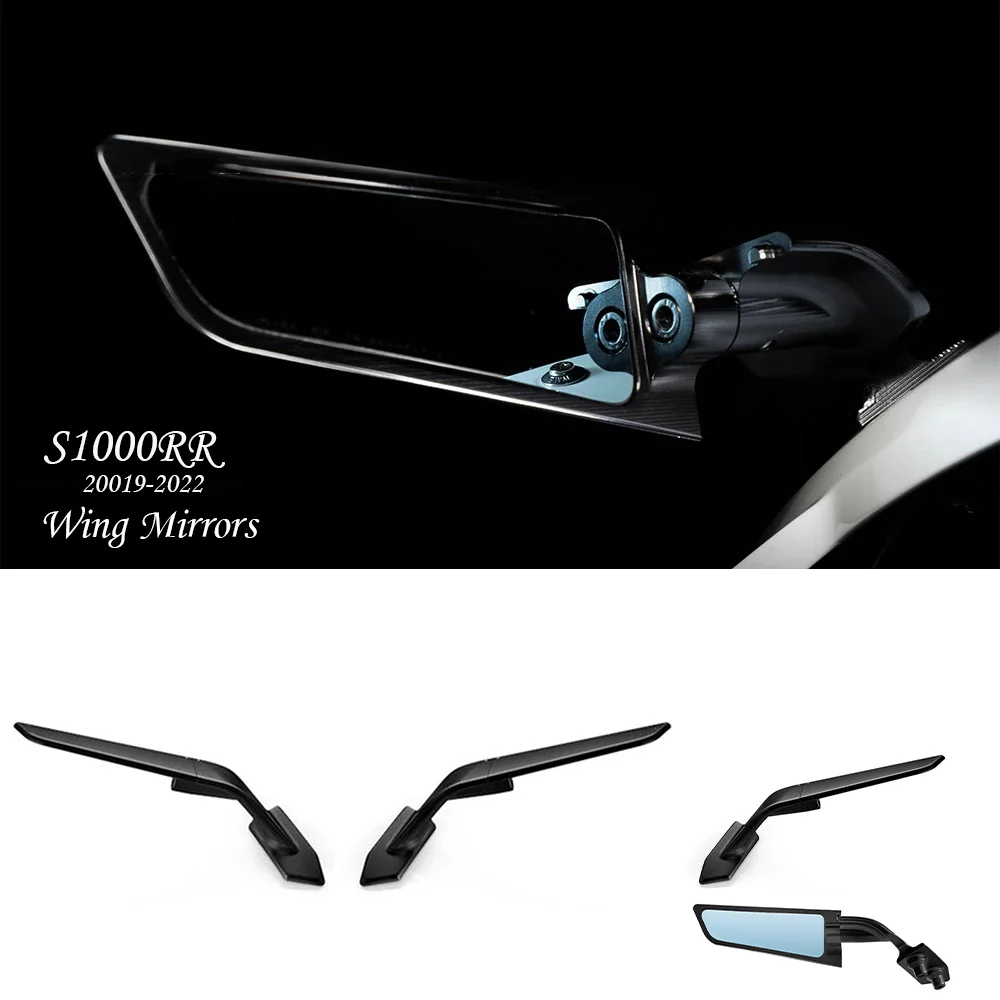 

For BMW S1000RR 20019-2022 Stealth Mirrors Sports Winglets Mirror Kit Adjustable Mirrors Side Wing Mirrors Very solid