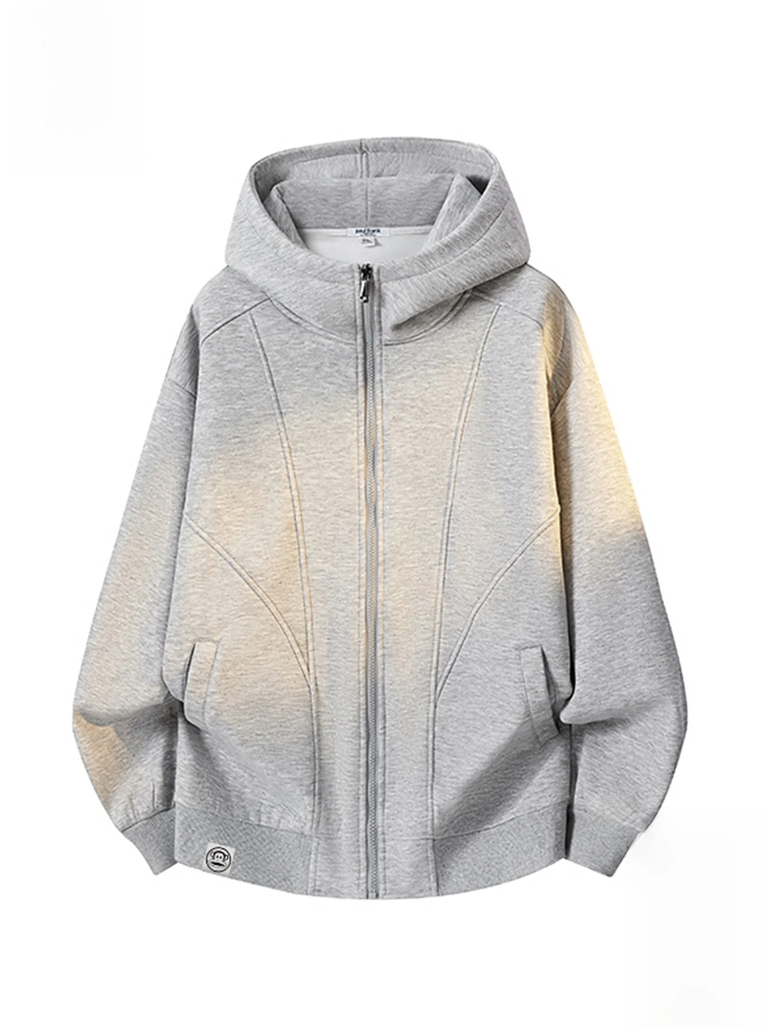 

PaulFrank Monkey Hooded Stand Collar Open Cardigan Sweatirt Men's Loose Long Sve Jaet Spring Casual Comfortable Polyes...