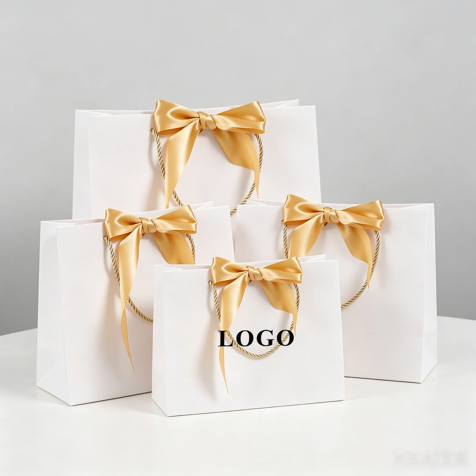 10 sacs en papier personnalisés avec logo pour perruques, vêtements, bijoux, emballage pour petites entreprises, sacs cadeaux écologiques pour mariage, anniversaire