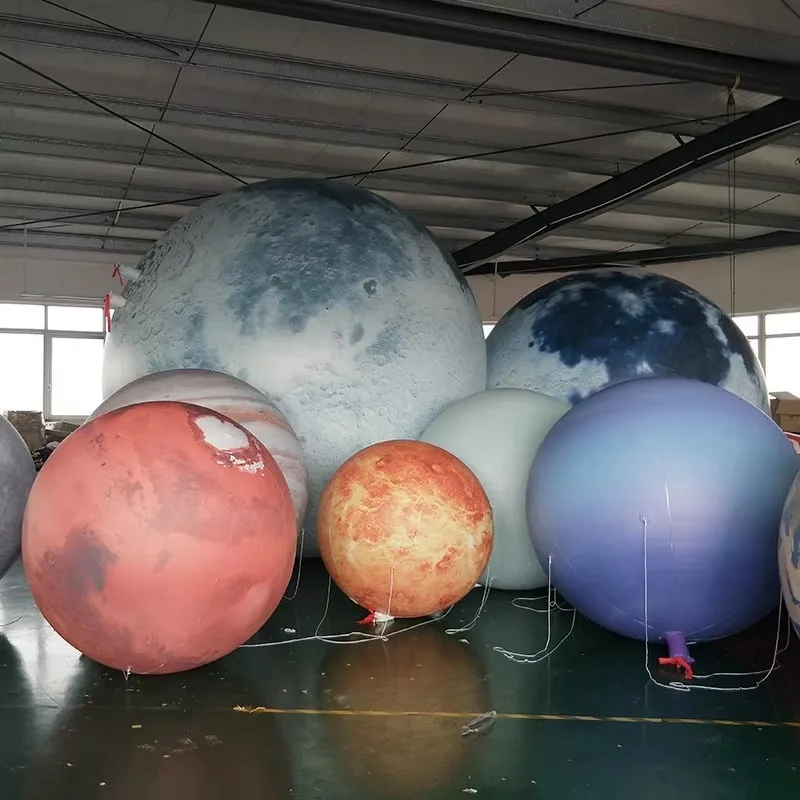 Spectacular Giant LED Inflatable Planet Ball 8 Planets   System for Event Party Mall Decoration Accessory